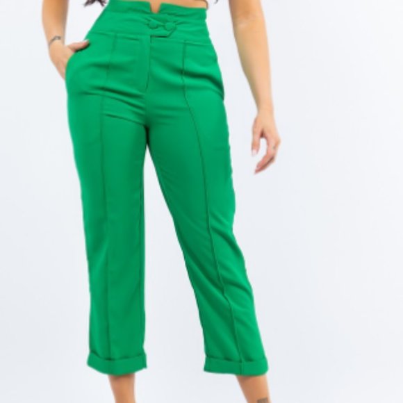 Green Capri Pants - Picture 1 of 7
